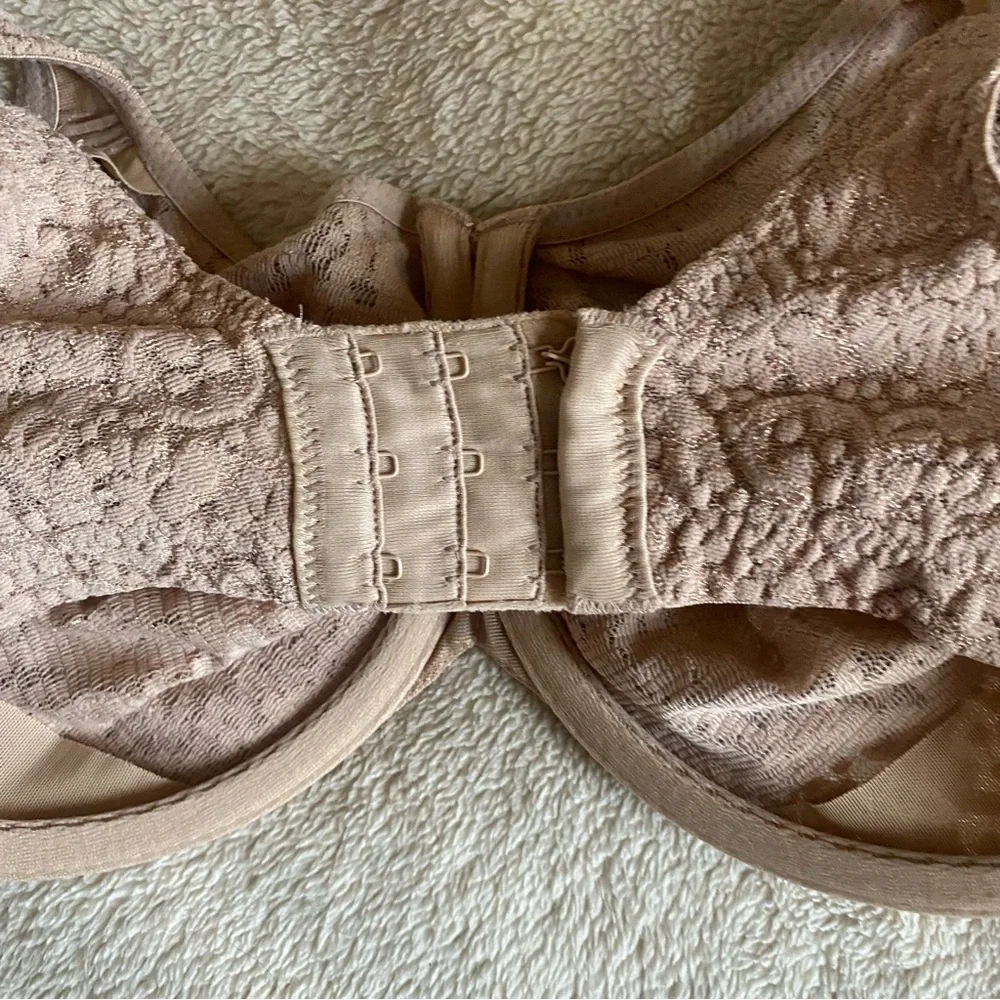 Wacoal Bra 34DDD Halo Lace Tan‎ Brown Underwire Seamless
